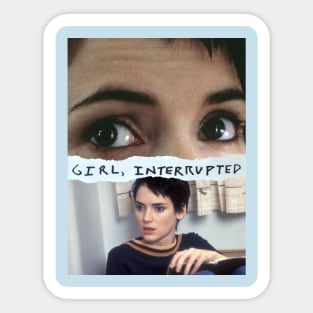 "Girl, Interrupted At Her Writing" Sticker